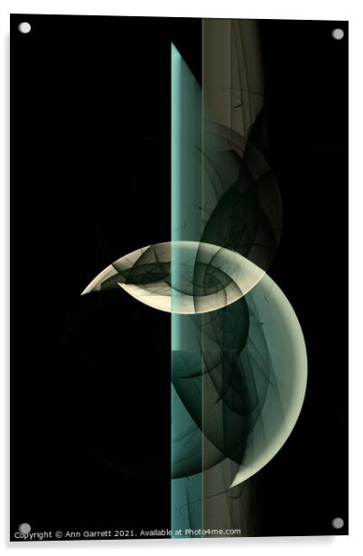 Fractal Crescent Acrylic by Ann Garrett