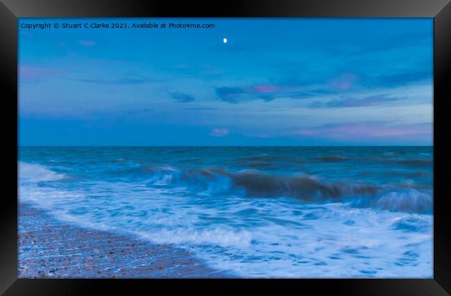 Sea Moon Framed Print by Stuart C Clarke