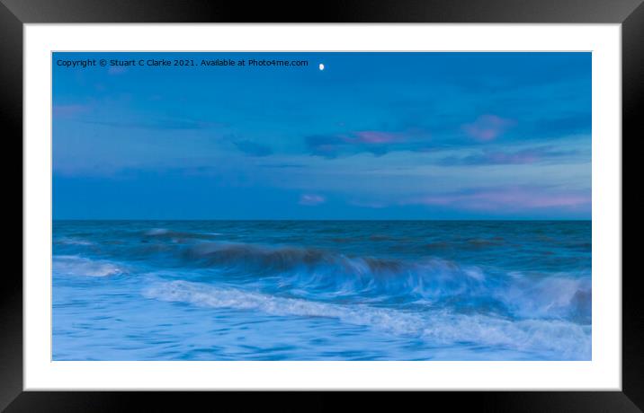 Sea Moon Framed Mounted Print by Stuart C Clarke