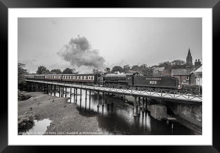 River crossing on the NYMR Framed Mounted Print by Richard Perks