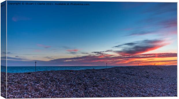 Bognor sunset Canvas Print by Stuart C Clarke