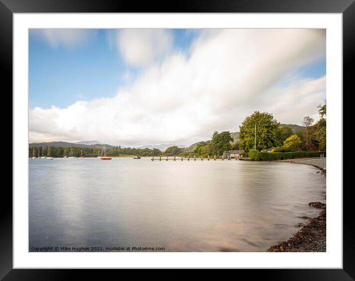 Waterhead Ambleside Framed Mounted Print by Mike Hughes