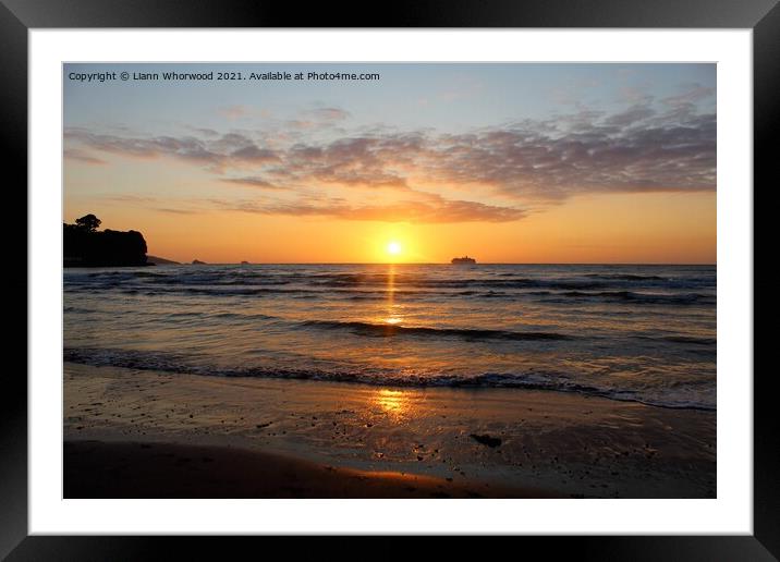 Rising Sun Devon Framed Mounted Print by Liann Whorwood