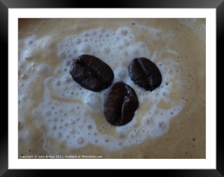 Smell the Coffee Framed Mounted Print by John Bridge