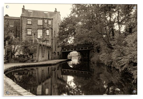 Rochdale Canal - Sowerby Bridge Acrylic by Glen Allen