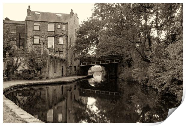 Rochdale Canal - Sowerby Bridge Print by Glen Allen