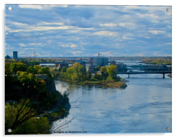 The Mighty Ottawa River Acrylic by Stephanie Moore