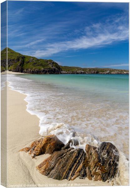 Carnish Beach, Isle of Lewis Canvas Print by Gordon Murray