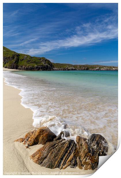 Carnish Beach, Isle of Lewis Print by Gordon Murray