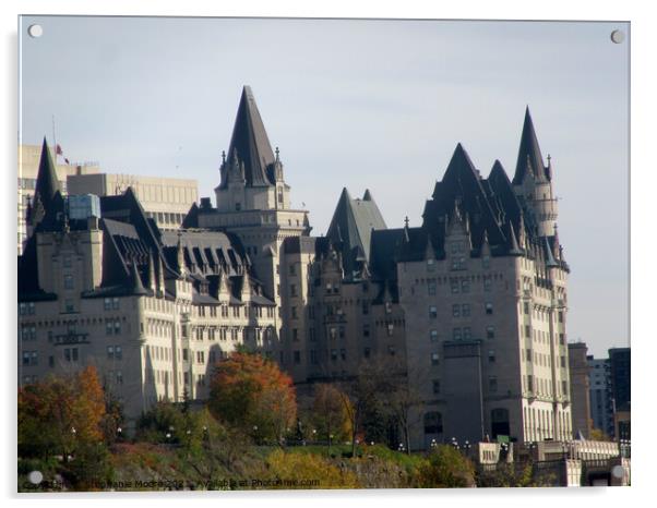 The Chateau Laurier Hotel Acrylic by Stephanie Moore