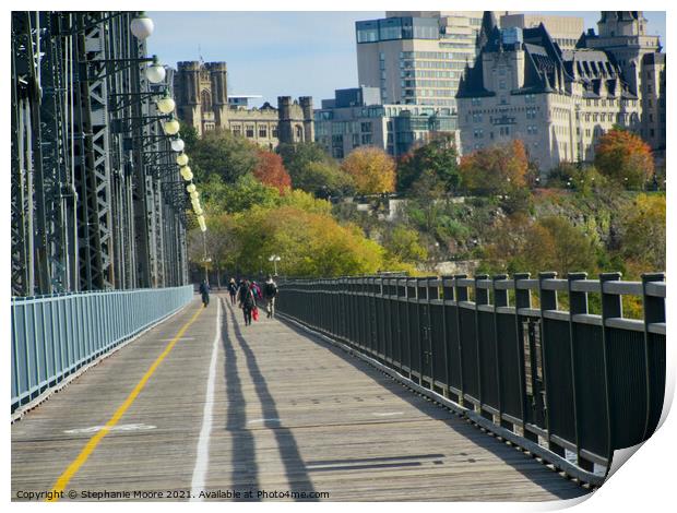 Walkway across the Interprovincial Bridge, Ottawa, ON Print by Stephanie Moore