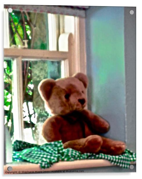 Bear in the Window Acrylic by Stephanie Moore