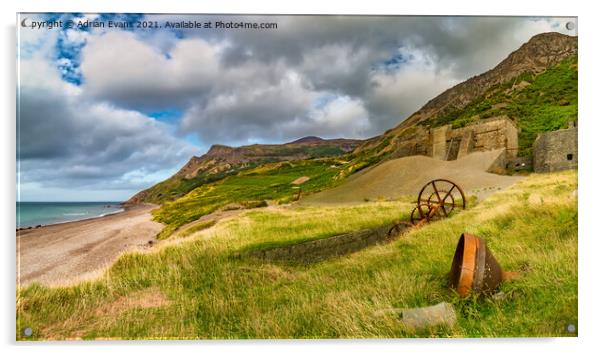 Nant Gwrtheyrn Llyn Peninsula Wales Acrylic by Adrian Evans