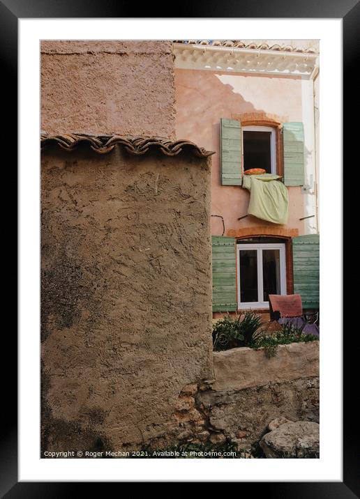 Refreshing Provencal bedding Framed Mounted Print by Roger Mechan