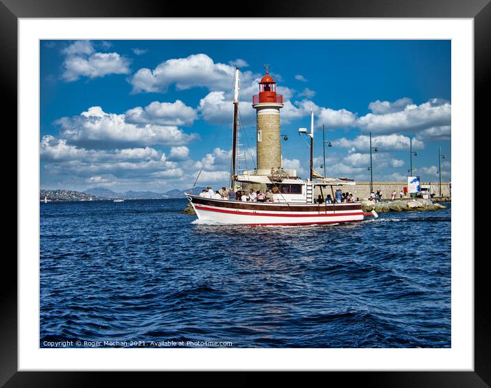 Sailing out of St Tropez Framed Mounted Print by Roger Mechan