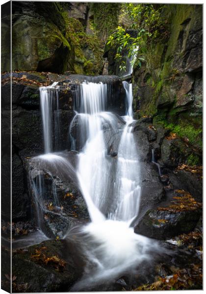 Lumsdale fall waterfall Canvas Print by Jason Thompson