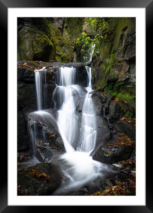 Lumsdale fall waterfall Framed Mounted Print by Jason Thompson