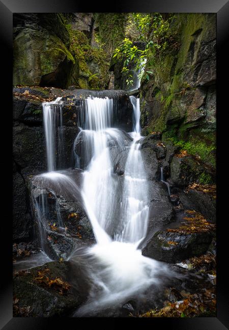 Lumsdale fall waterfall Framed Print by Jason Thompson
