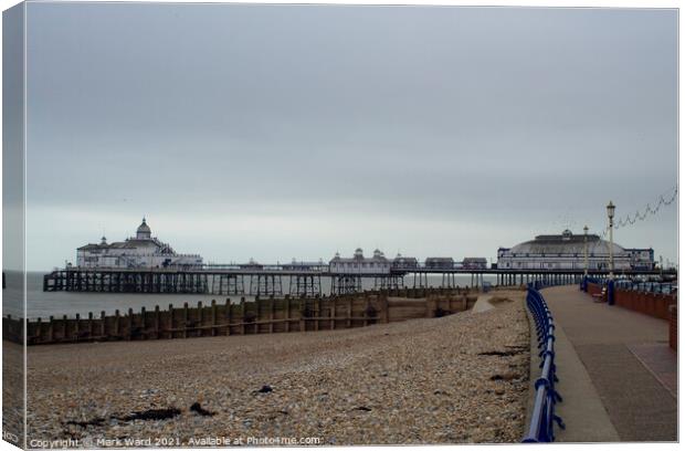 Eastbourne Pier from the Promenade. Canvas Print by Mark Ward