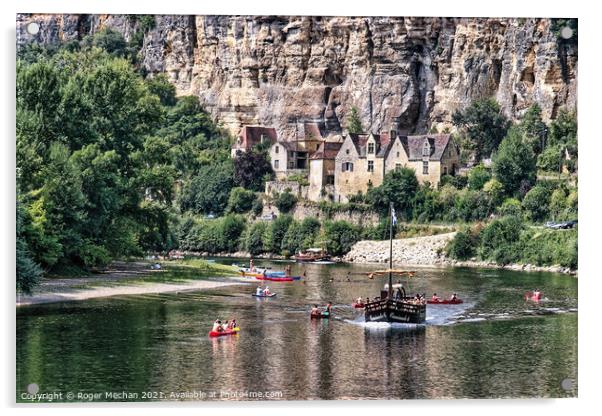 Magnificent Roque-Gageac Acrylic by Roger Mechan