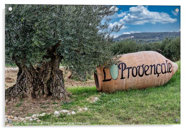 Provençal Olive Grove Splendor Acrylic by Roger Mechan