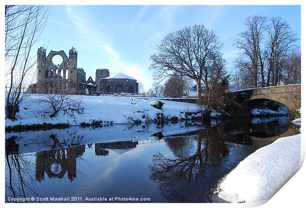 Elgin Cathedral Print by Scott K Marshall