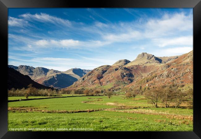 A View from Great Langdale Framed Print by Heidi Stewart