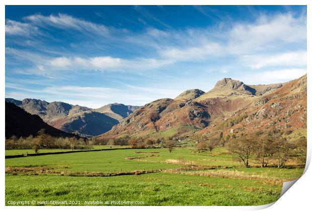 A View from Great Langdale Print by Heidi Stewart