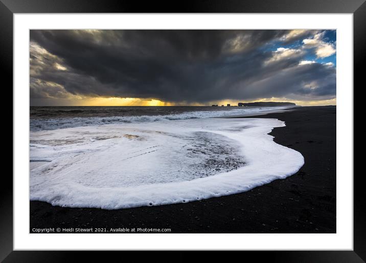 Reynisfjara Beach, Iceland Framed Mounted Print by Heidi Stewart