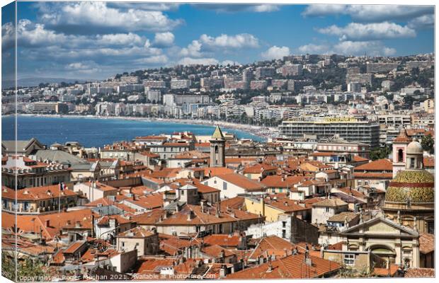 A Vista of Nice Canvas Print by Roger Mechan
