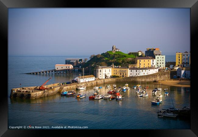 Tenby Harbour view Framed Print by Chris Rose