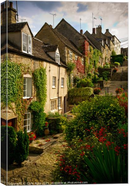 Tetbury, Chipping Steps  Canvas Print by Chris Rose