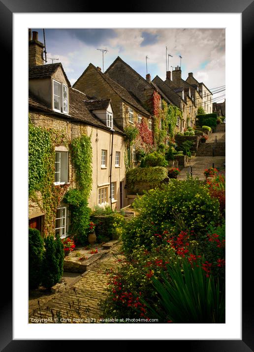 Tetbury, Chipping Steps  Framed Mounted Print by Chris Rose
