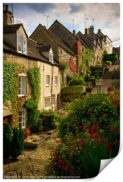 Tetbury, Chipping Steps  Print by Chris Rose