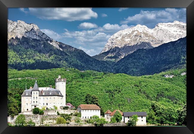 Enchanting Castle under the mountains Framed Print by Roger Mechan