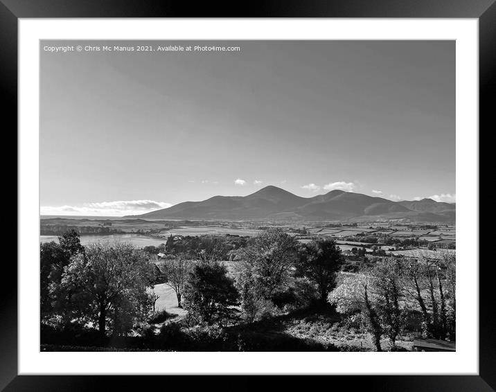 Mourne Mountains Newcastle Framed Mounted Print by Chris Mc Manus