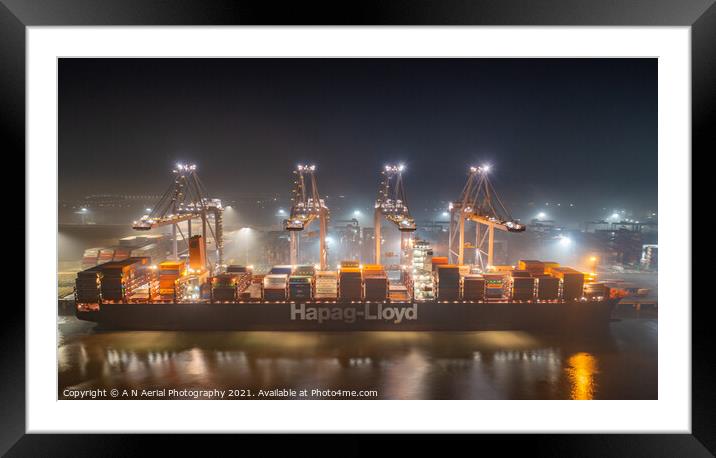Super Container  Framed Mounted Print by A N Aerial Photography