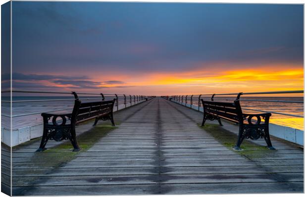 Pier view Saltburn-by-the-Sea Canvas Print by Michael Brookes