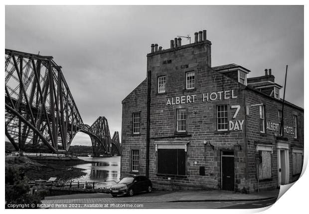 North Queensferry abandoned Hotel Print by Richard Perks