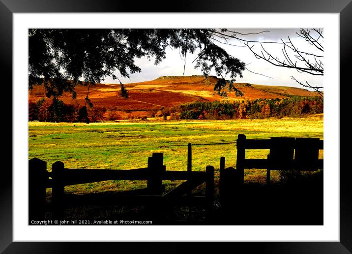 Derbyshire countryside Framed Mounted Print by john hill