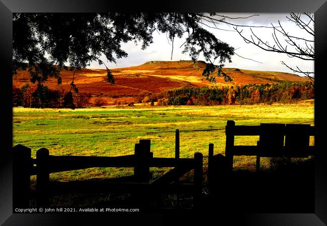 Derbyshire countryside Framed Print by john hill