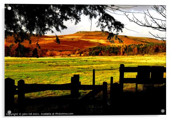 Derbyshire countryside Acrylic by john hill