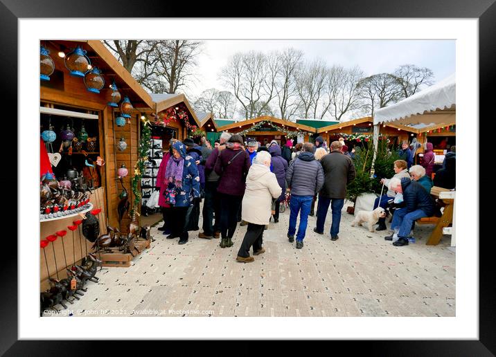 Christmas Market. Framed Mounted Print by john hill