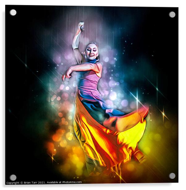Flamenco Fantasy Acrylic by Brian Tarr