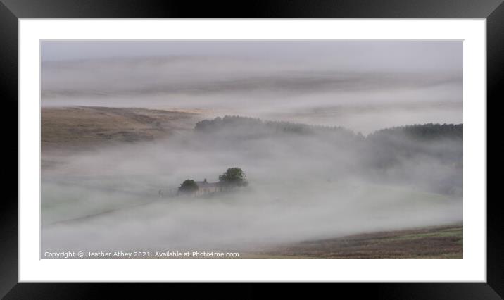Moorland Mist Framed Mounted Print by Heather Athey