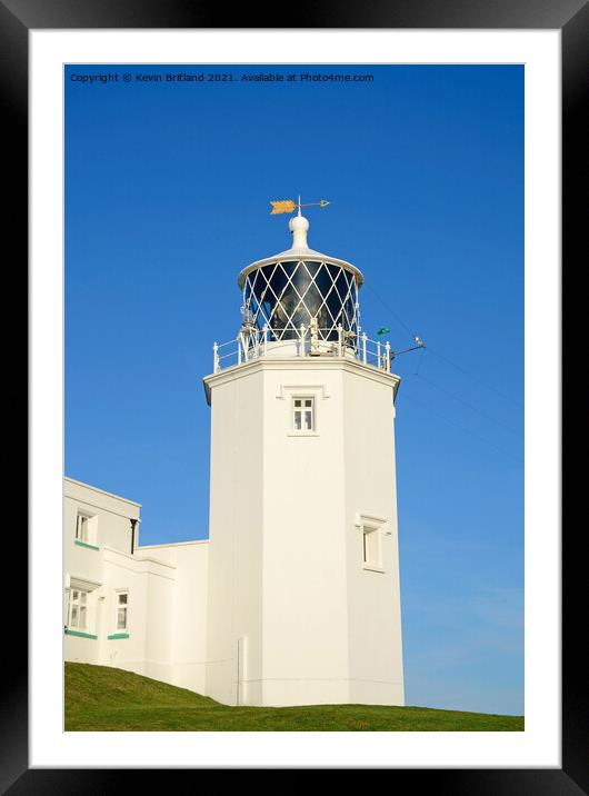 The lizard lighthouse cornwall Framed Mounted Print by Kevin Britland