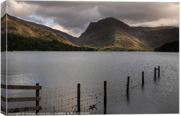 Buttermere at dusk Canvas Print by Graham Moore