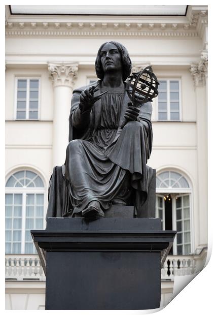 Nicolaus Copernicus Monument in Warsaw Print by Artur Bogacki
