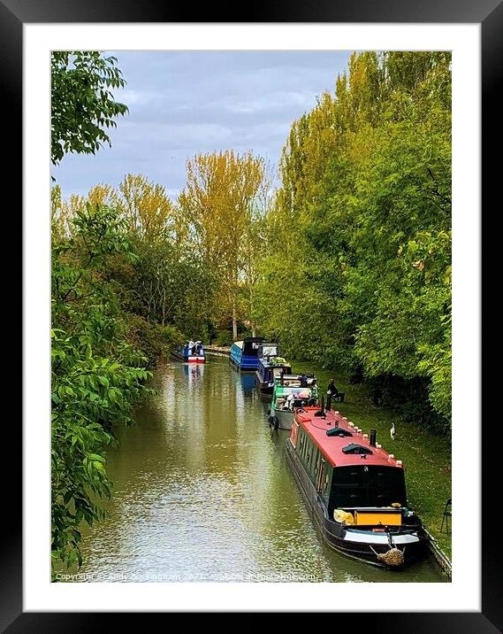 Canal Boats Framed Mounted Print by Andy Buckingham