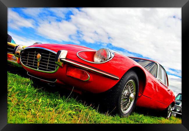 E-Type Jaguar Classic Motor Car Framed Print by Andy Evans Photos